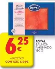 Oferta de Royal - Salmon Ahumado por 6,25€ en CashDiplo