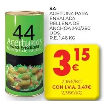 Oferta de Ensalada Rellena De Anchoa por 3,15€ en CashDiplo