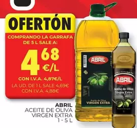 Oferta de Abril - Aceite De Oliva Virgen Extra por 4,68€ en CashDiplo