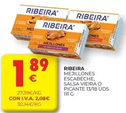 Oferta de Ribeira - Mejillones Escabeche, Salsa Vieira O Picante por 1,89€ en CashDiplo