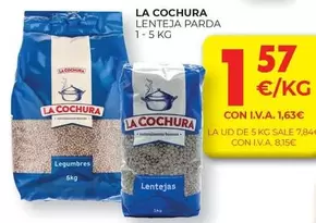 Oferta de La cochura - Lenteja Parda por 1,57€ en CashDiplo