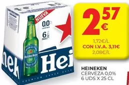 Oferta de Heineken - Cerveza 0,0% por 2,57€ en CashDiplo