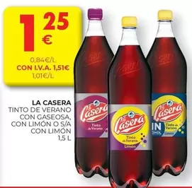 Oferta de La Casera - Tinto De Verano Con Gaseosa por 1,25€ en CashDiplo