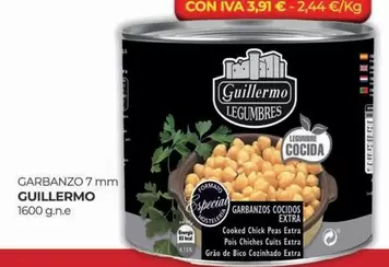 Oferta de Guillermo - Garbanzo 7 Mm por 3,91€ en CashDiplo