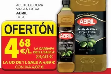 Oferta de Abril - Aceite De Oliva Virgen Extra por 4,68€ en CashDiplo