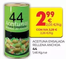 Oferta de Aceituna Ensalada Rellena Anchoa por 2,99€ en CashDiplo