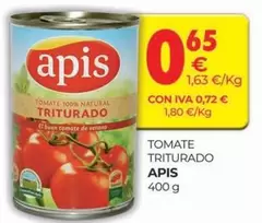 Oferta de Apis - Tomate Triturado por 0,65€ en CashDiplo