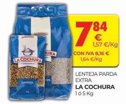 Oferta de La cochura - Lenteja Parda Extra por 7,84€ en CashDiplo