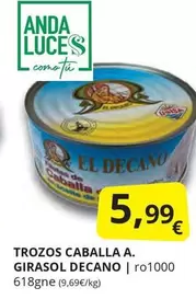 Oferta de Decano - Trozos Caballa A. Girasol por 5,99€ en Supermercados MAS