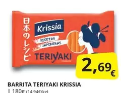 Oferta de Krissia - Barrita Teriyaki por 2,69€ en Supermercados MAS