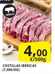 Oferta de Costillas Ibéricas por 4€ en Supermercados MAS