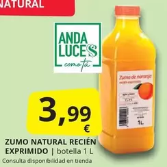 Oferta de Anda - Zumo Natural Recien Exprimido por 3,99€ en Supermercados MAS