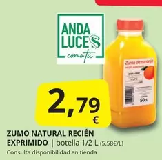 Oferta de Anda - Zumo Natural Recien Exprimido por 2,79€ en Supermercados MAS