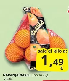 Oferta de Naranja Navel por 1,49€ en Supermercados MAS