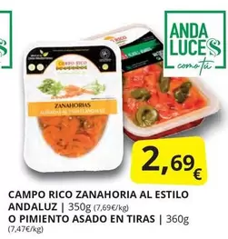 Oferta de Anda - Campo Rico Al Estilo luz O Pimiento Asado En Tiras por 2,69€ en Supermercados MAS