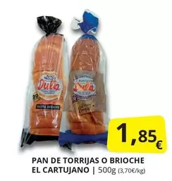 Oferta de Pan -  De Torrijos O Brioche por 1,85€ en Supermercados MAS