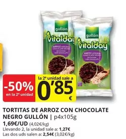 Oferta de Gullón - Tortitas De Arroz Con Chocolate Negro por 1,69€ en Supermercados MAS