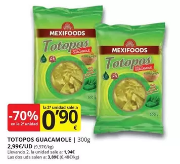 Oferta de Mexifoods - Totopos Guacamole por 2,99€ en Supermercados MAS