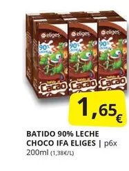 Oferta de Eliges - Batido 90% Leche Choco Ifa por 1,65€ en Supermercados MAS