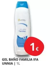 Oferta de Ifa unnia - Gel Bano Familia por 1€ en Supermercados MAS