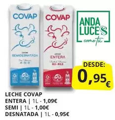 Oferta de Covap - Leche por 0,95€ en Supermercados MAS