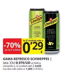 Oferta de Schweppes - Refresco por 0,97€ en Supermercados MAS