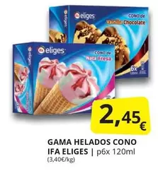 Oferta de Eliges - Gama Helados Cono Ifa por 2,45€ en Supermercados MAS