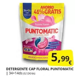 Oferta de Punto Matic - Detergente Cap Floral por 5,99€ en Supermercados MAS