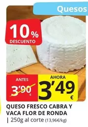 Oferta de Queso Fresco Cabra Y Vaca Flor De Ronda por 3,49€ en Supermercados MAS