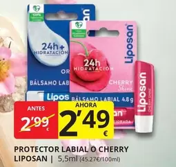 Oferta de Liposan - Protector Labial O Cherry por 2,49€ en Supermercados MAS