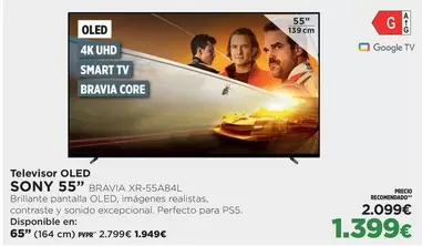 Oferta de Google - Televisor Oled por 1399€ en El Corte Inglés