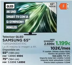 Oferta de Samsung - Televisor Qled por 1199€ en El Corte Inglés