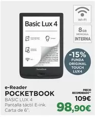 Oferta de Basic - e-reader por 109€ en El Corte Inglés