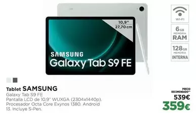 Oferta de Samsung - Tablet por 359€ en El Corte Inglés