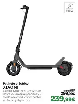 Oferta de Xiaomi - Patinete Eléctrico por 299,99€ en El Corte Inglés