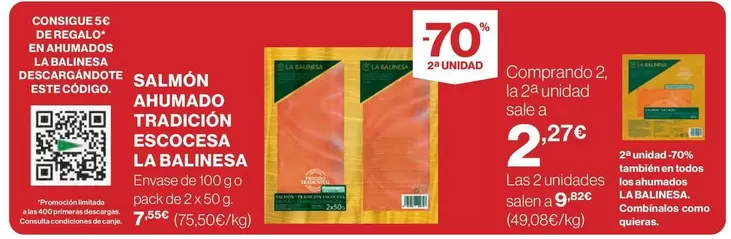 Oferta de La Balinesa - Salmón Ahumado por 7,95€ en El Corte Inglés