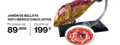 Oferta de 5 Jotas - Jamón De Bellota 100% Ibérico por 89,9€ en El Corte Inglés