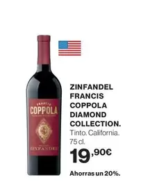 Oferta de Diamond - Zinfandel Français Coppola  Collection por 19,9€ en El Corte Inglés