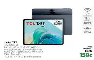 Oferta de TCL - Tablet por 159€ en El Corte Inglés