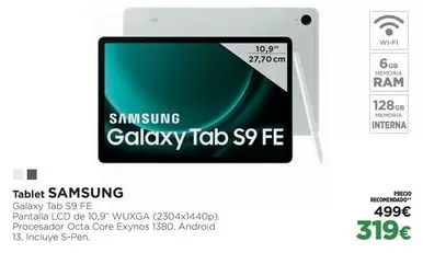 Oferta de Samsung - Tablet por 319€ en El Corte Inglés