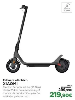 Oferta de Xiaomi - Patinete Eléctrico por 299,99€ en El Corte Inglés