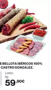 Oferta de Bellota - Lomo E  Ibéricos 100% Castro por 59,9€ en El Corte Inglés