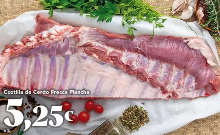 Oferta de Costilla De Cerdo Fresco Plancho por 5,25€ en Gadis