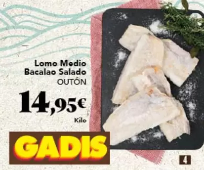 Oferta de Outón - Lomo De Bacalao Salado por 14,95€ en Gadis