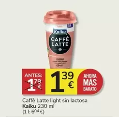 Oferta de Kaiku - Caffe Latte Light Sin Lactosa por 1,39€ en Consum