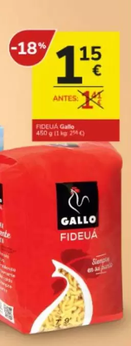 Oferta de Gallo - Fideua por 1,15€ en Consum