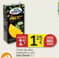 Oferta de Don Simón - Zumo De Pina Manzana Y Uva por 1,25€ en Consum