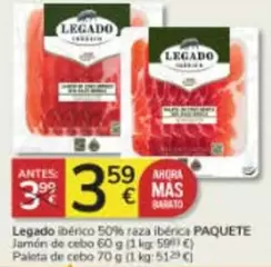 Oferta de Legado - Legado Ibérico 50% Raza Ibérica por 3,59€ en Consum