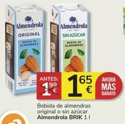 Oferta de Almendrola - Bebida De Almendras Original O Sin Azucar por 1,65€ en Consum