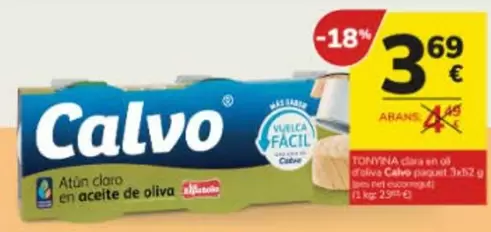 Oferta de Calvo - Atun por 3,69€ en Consum